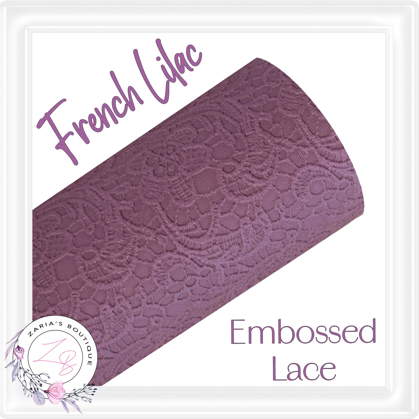 ⋅ Embossed Floral Buttersoft Lace ⋅ Vegan Faux Leather ⋅ Musk Pink ⋅