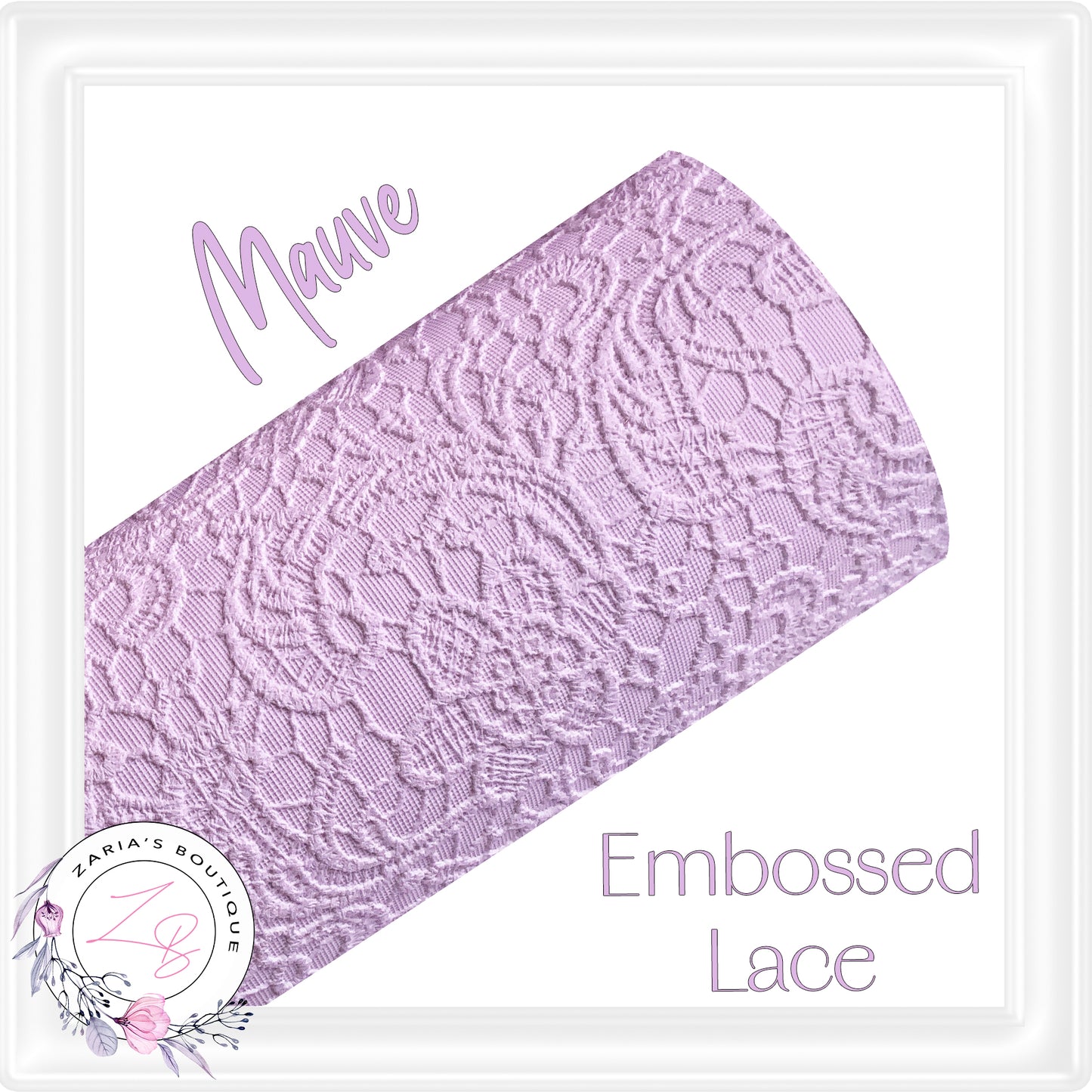 ⋅ Embossed Floral Buttersoft Lace ⋅ Vegan Faux Leather ⋅ Musk Pink ⋅