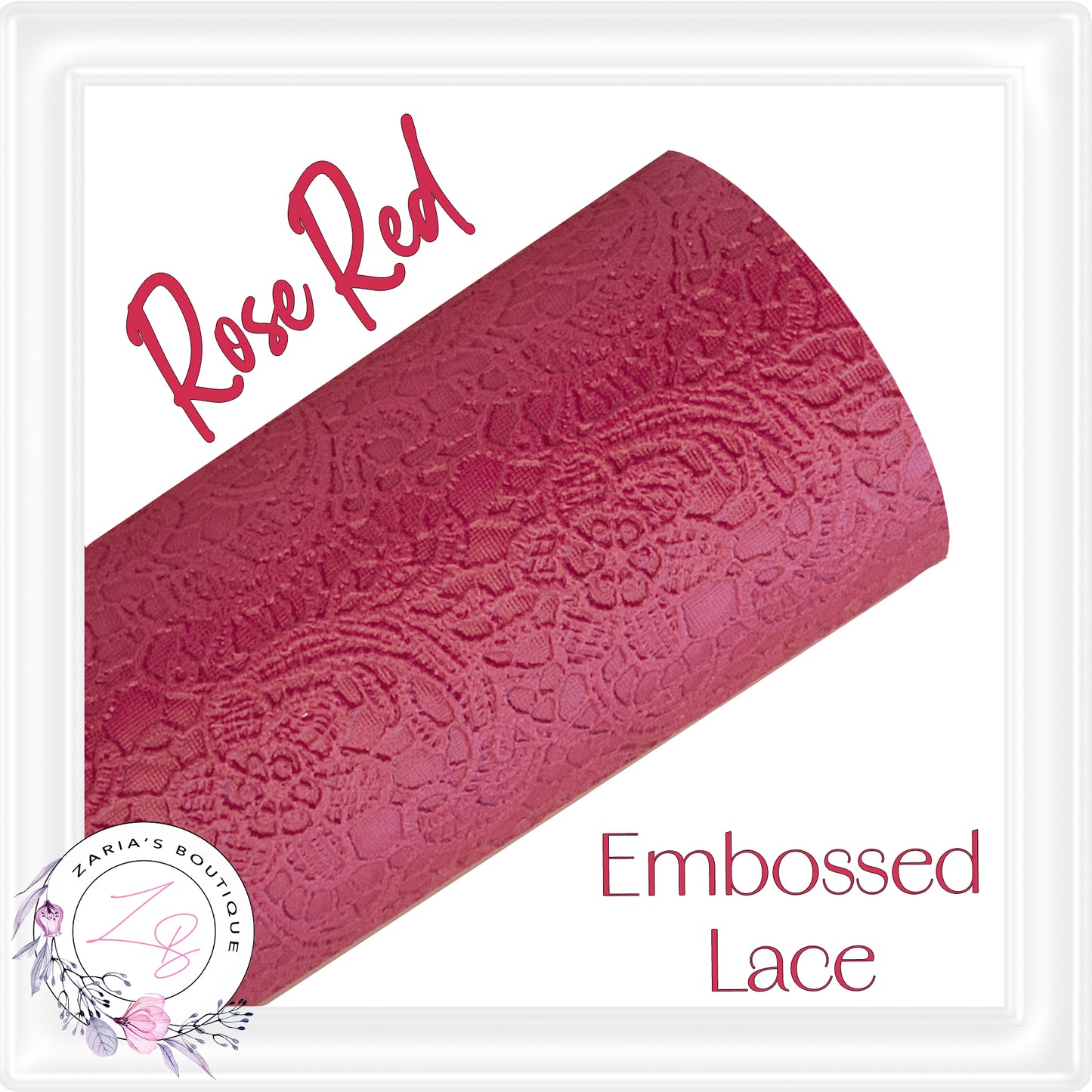 ⋅ Embossed Floral Buttersoft Lace ⋅ Vegan Faux Leather ⋅ Musk Pink ⋅
