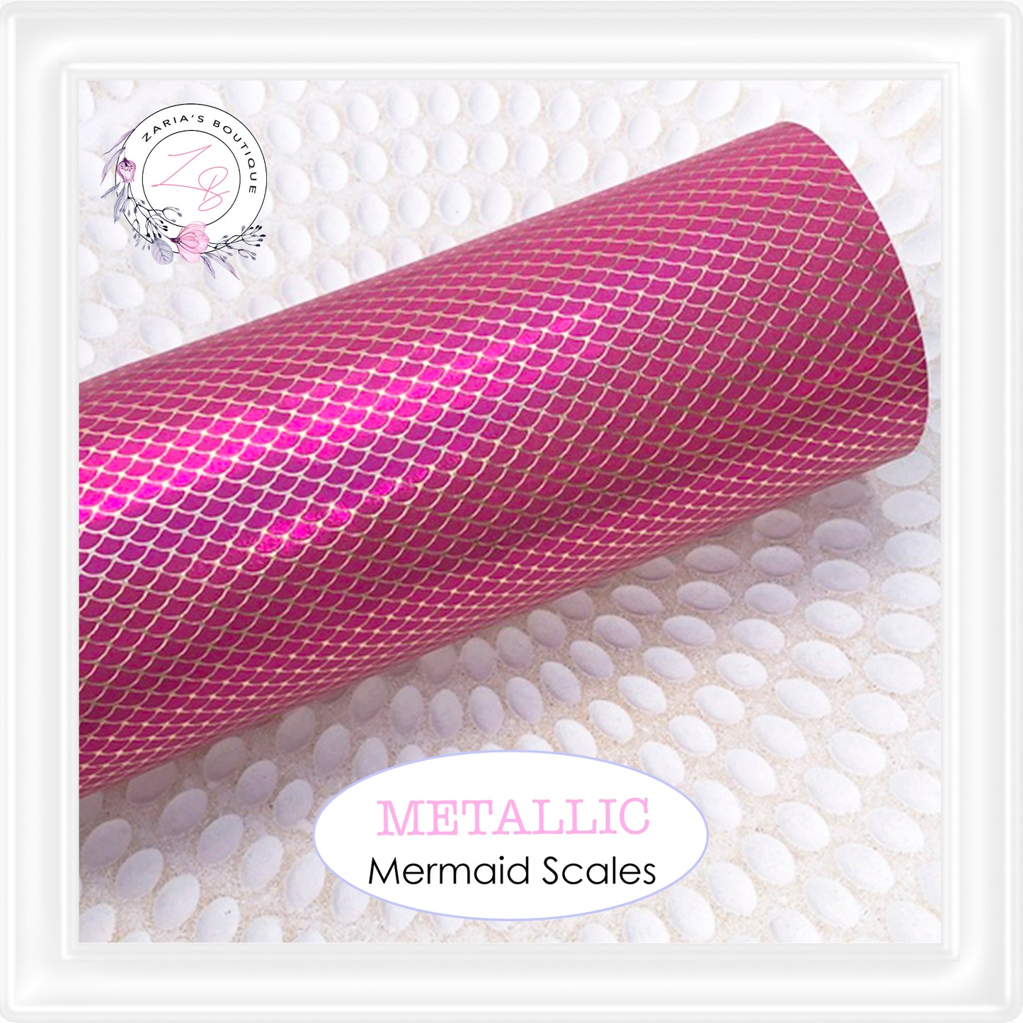 ⋅ Mermaid Scales ⋅ Embossed Faux Leather ⋅