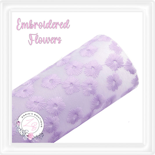 β
Β Embroidered Daisy Floral β
 Translucent Vegan Faux Leather β
 Spearmint β