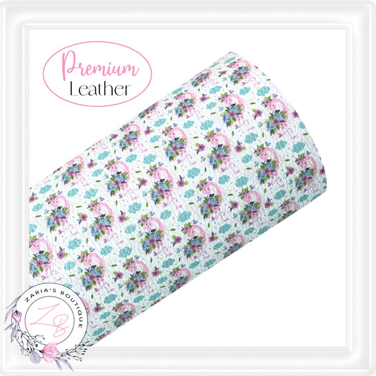â‹… Flamingo Floral â‹… Small Print â‹… Premium Faux Leather â‹…