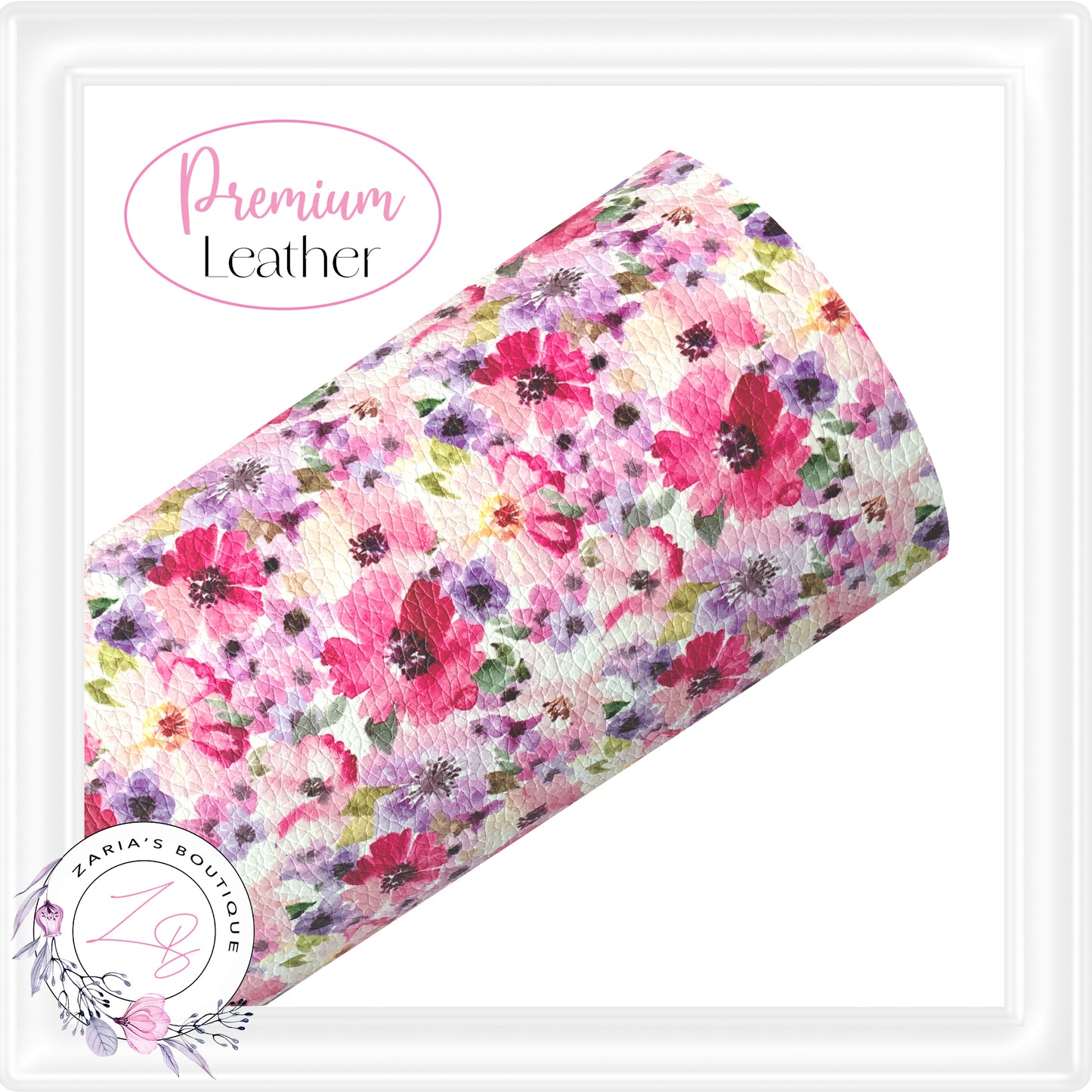 ⋅ Fuchsia Blooms ⋅ Custom Vegan Faux Leather ⋅