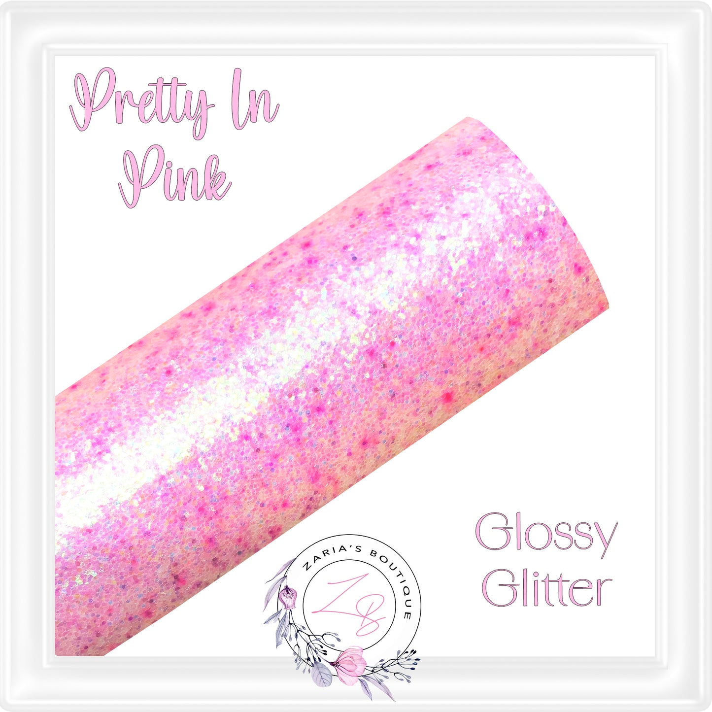 ⋅ Pretty In Pink ⋅ Glossy Glitter Faux Leather ⋅