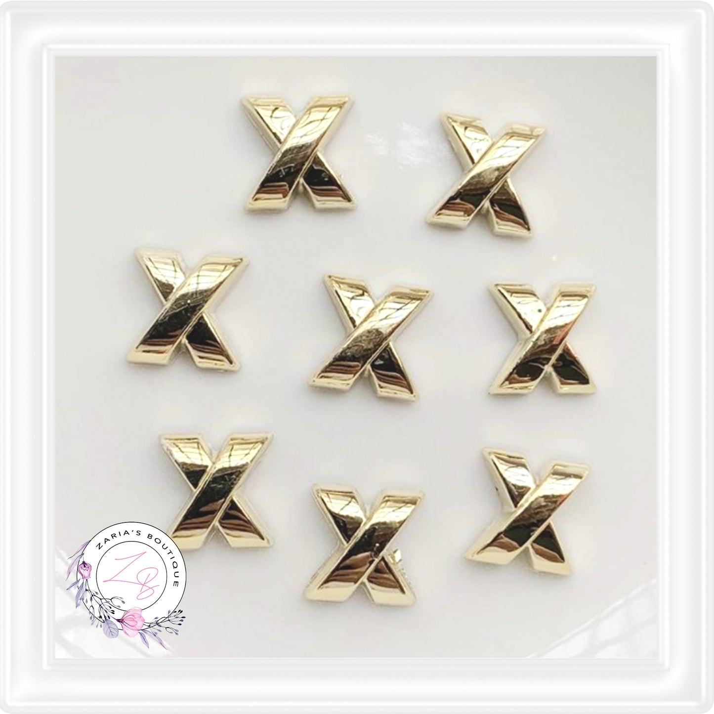 ⋅ GOLDEN KISSES ⋅ BOW CENTRE Flatback Resin Embellishments ⋅ 5 Pieces ⋅