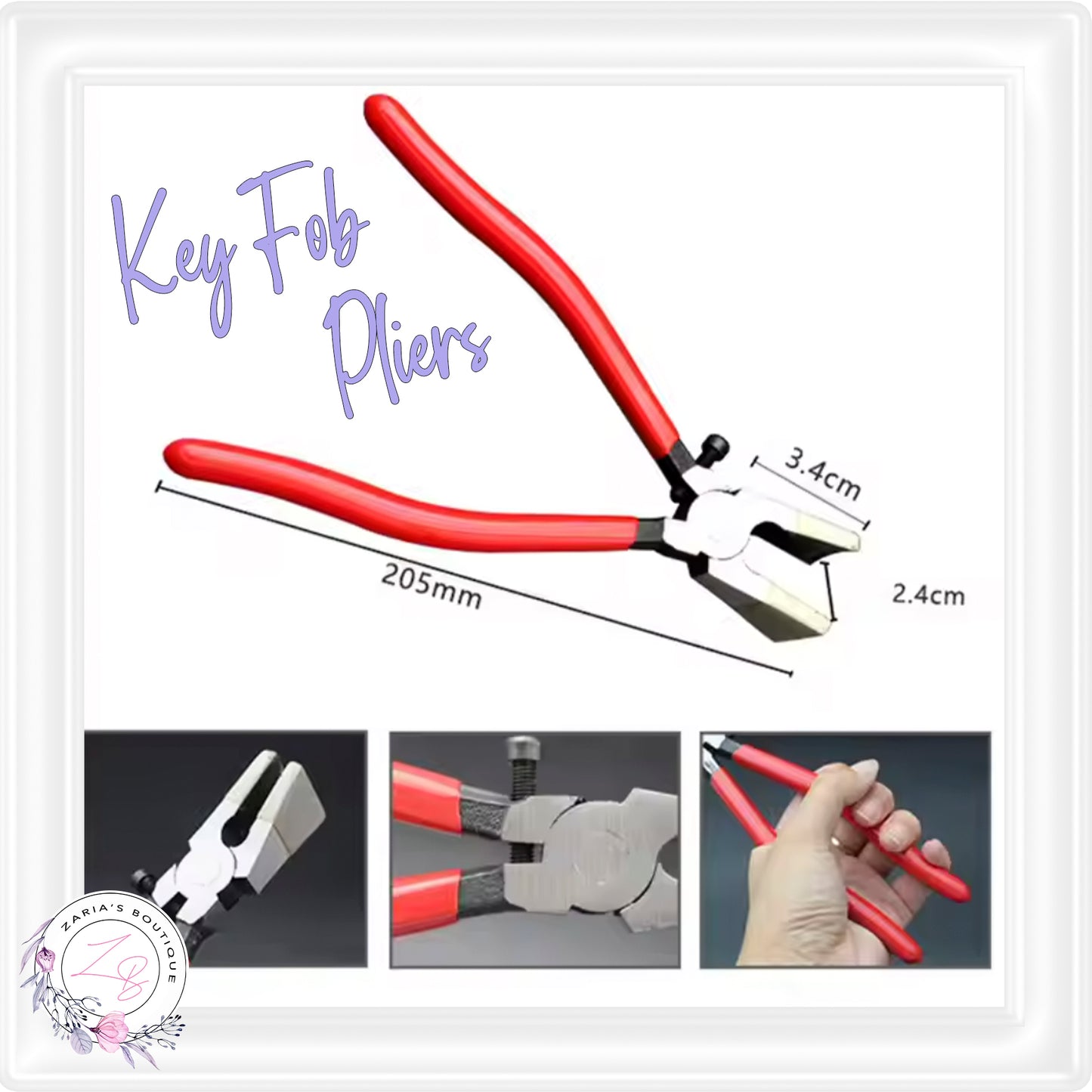 ⋅Key Fob Pliers ⋅ With Rubber Grips ⋅