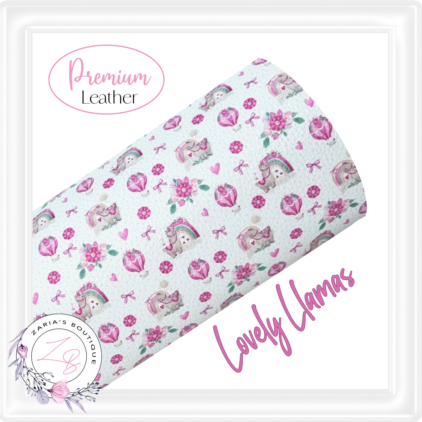 ⋅ Lovely Llamas ⋅ Exclusive Vegan Faux Leather ⋅ Various Sizes! ⋅