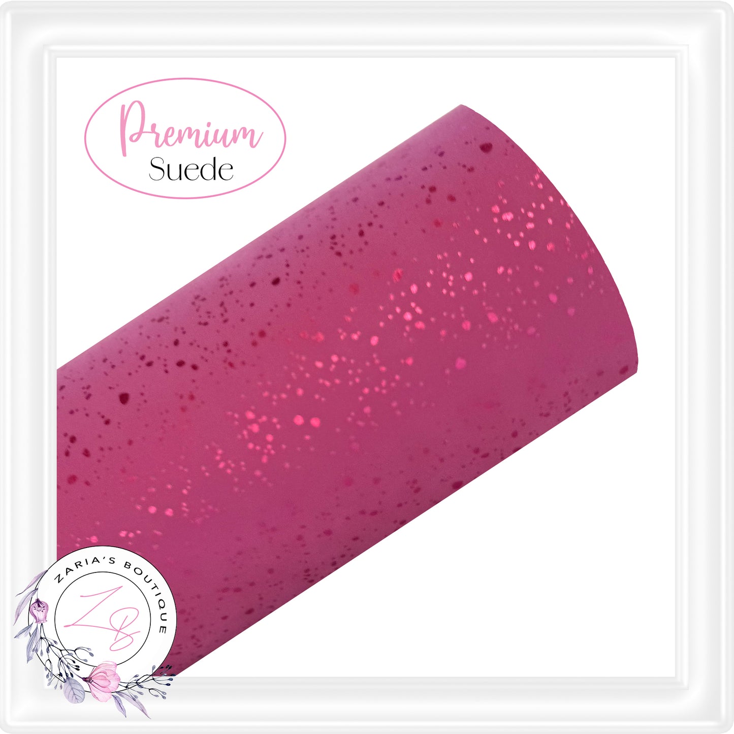 ⋅ Magenta Confetti ⋅ Premium Suede Faux Leather ⋅