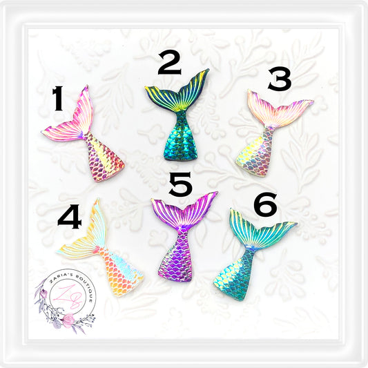 ⋅ MERMAID TAILS ⋅ Flatback Resin Embellishments ⋅ Choice of 6 Colours ⋅ Per Pair ⋅