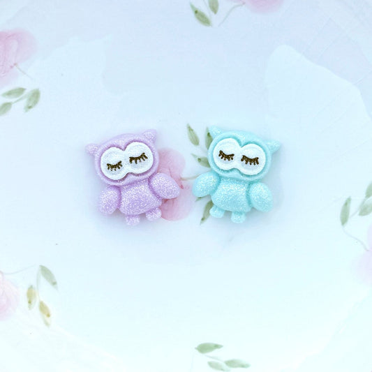 • Owls • Flatback Embellishments • 2 Colours •