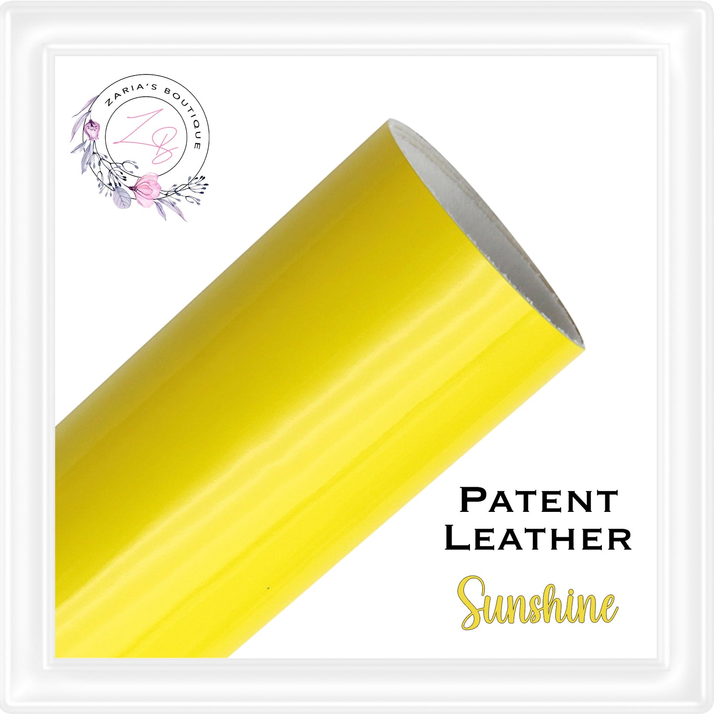 ⋅ Patent Leather ⋅ Smooth & Glossy Vegan PU Leatherette ⋅ Sunshine ⋅