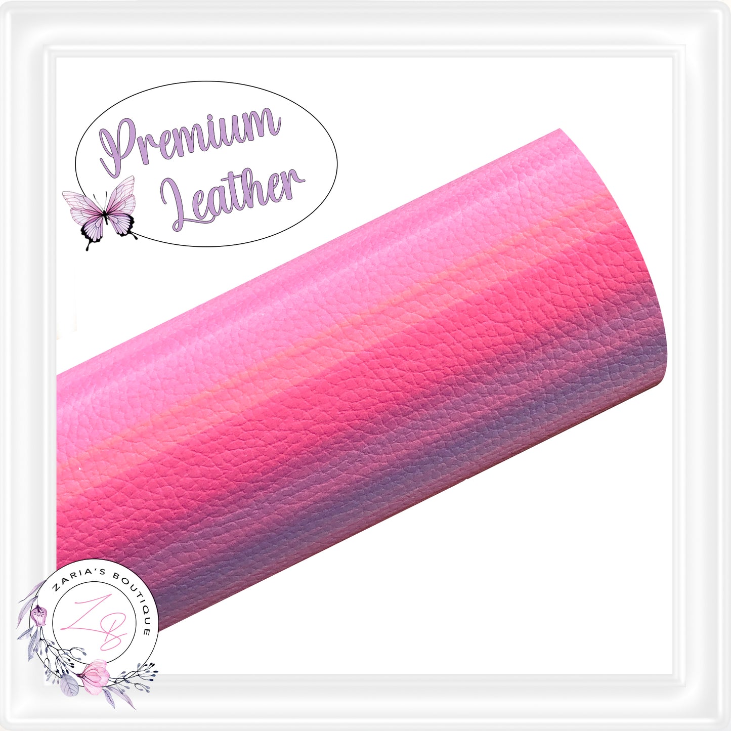 ⋅ Pink Party Stripes ⋅ Premium Vegan Faux Leather ⋅