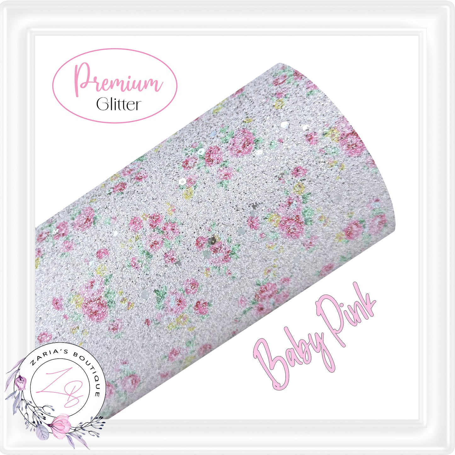 • Vintage Rose Bouquet • Chunky Glitter • 3 Colours •