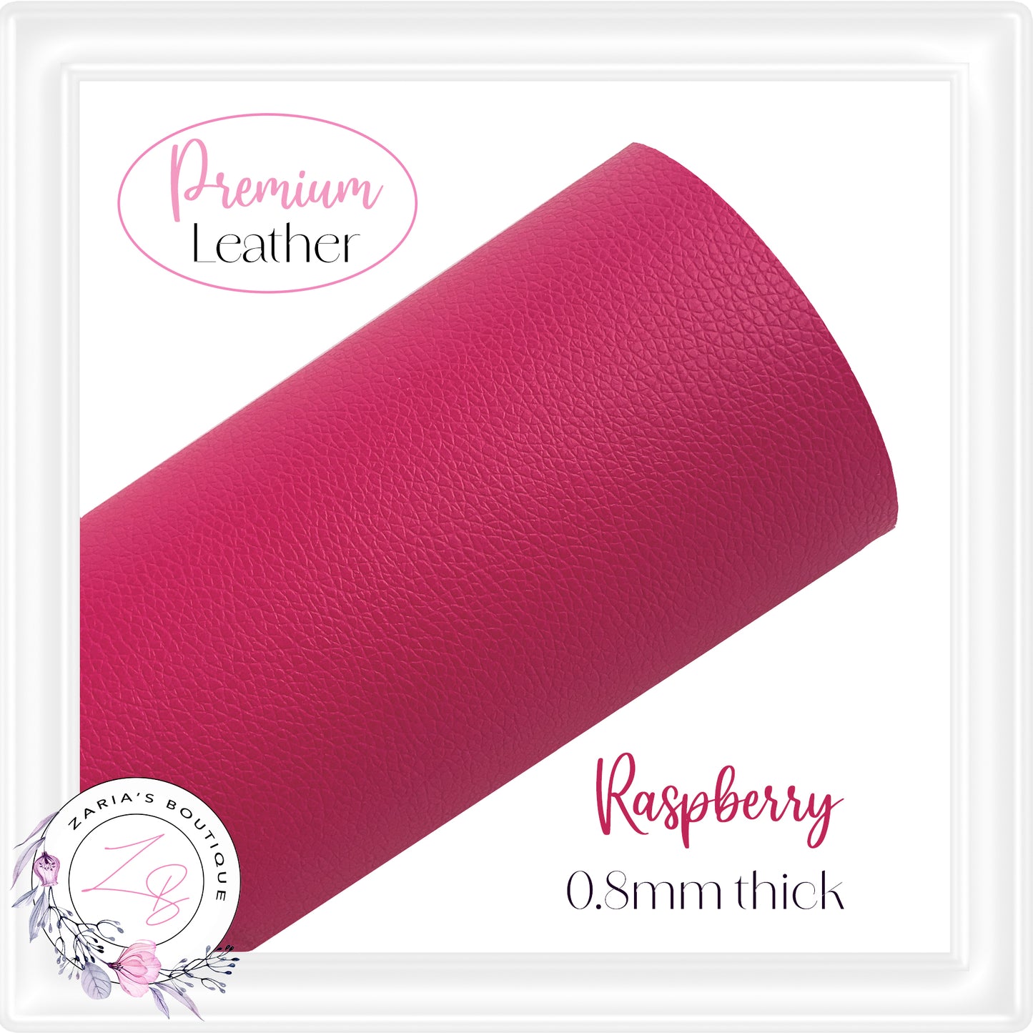 ∙ Raspberry Pink ∙ Fine Grain 0.8mm Premium Vegan Faux Leather ∙