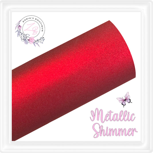 • Metallic Shimmer • Red • Sheets Or Rolls •