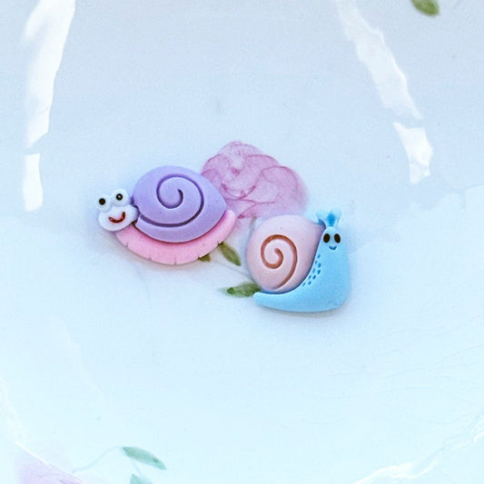 • Snails • Flatback Embellishments • 2 Colours •