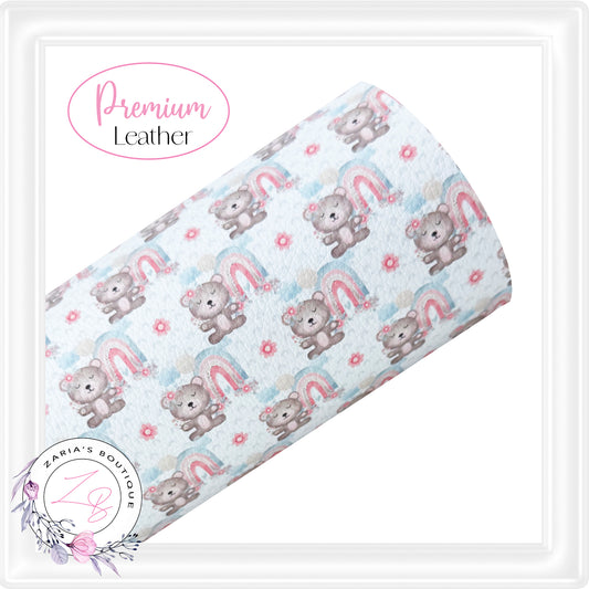 â‹… Teddy Rainbows â‹… Custom Printed Premium Vegan Faux Leather â‹…
