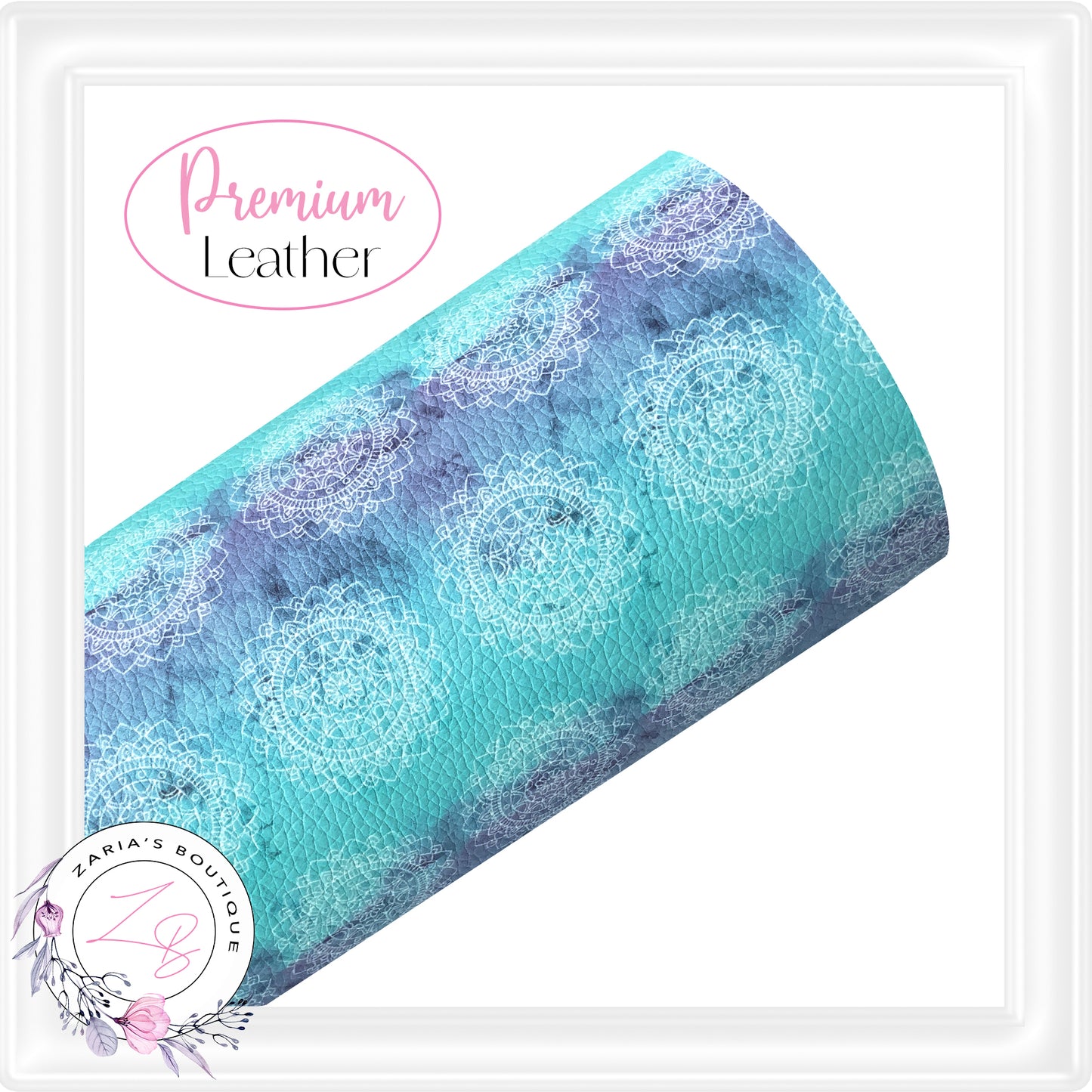 ⋅ Boho Blues ⋅ Tie Dyed Mandalas ⋅ Premium Faux Leather ⋅