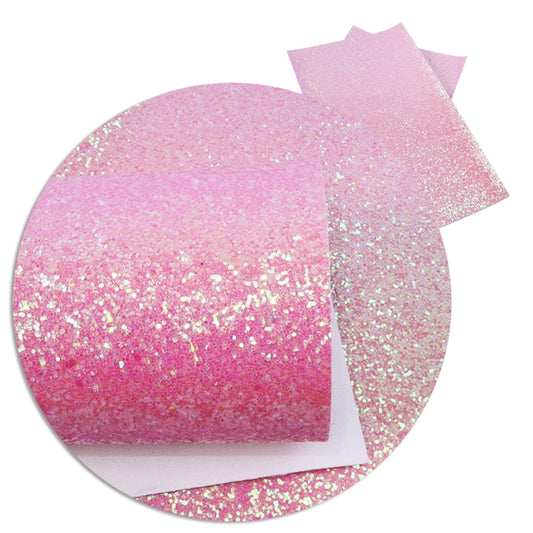 Pink Lemonade ~ Medium Glitter Faux Leather Fabric Sheets