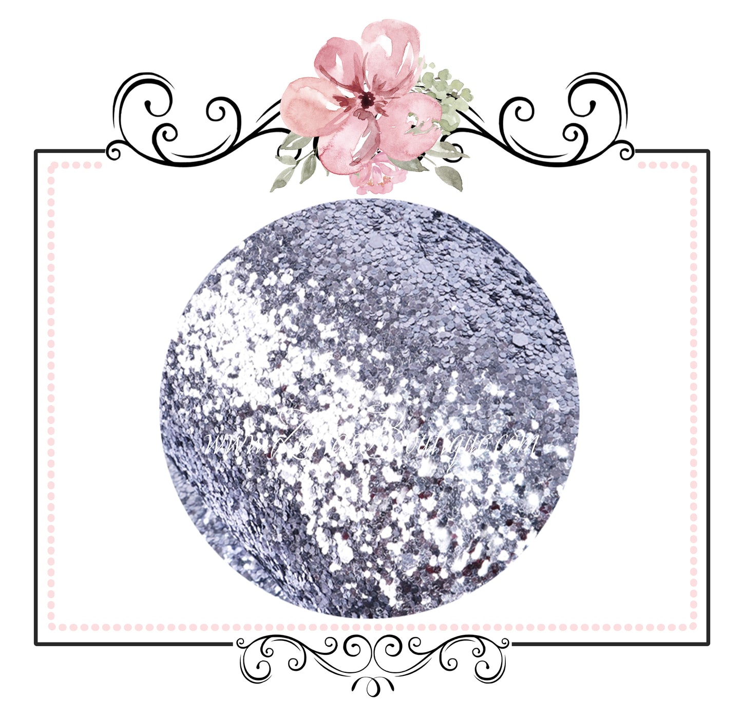 Palladium Silver ~ Medium Glitter Faux Leather Fabric Sheets