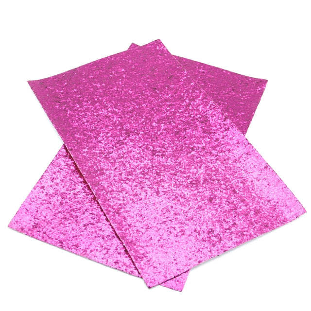 Fantasy ~ Hot Pink ~ Medium Glitter Faux Leather Fabric Sheets
