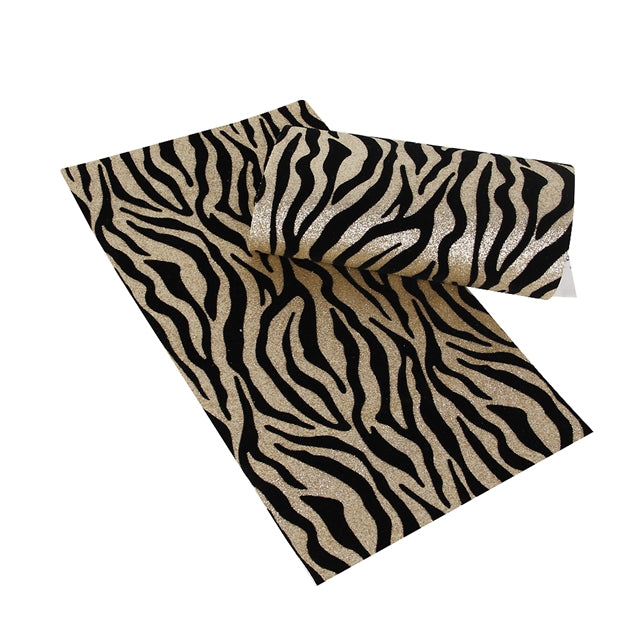 Golden Glitter Zebra Print ~ 1.53mm