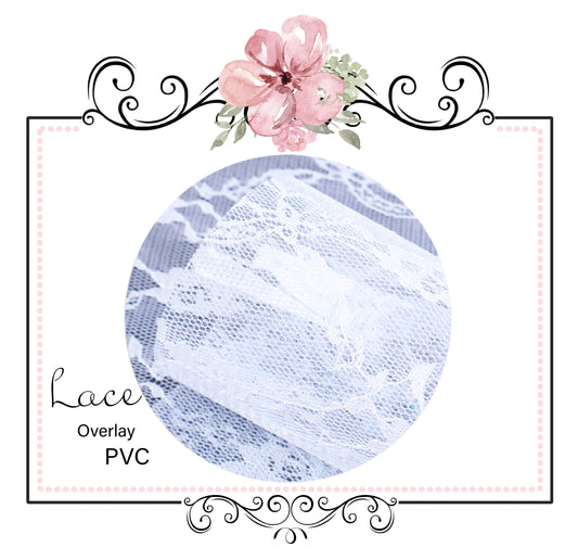 Transparent White Lace PVC Bow Craft Fabric