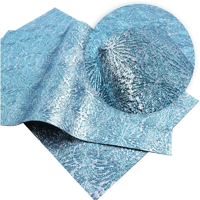 Fireworks! ~ Textured Metallic Faux Leather ~ Pink Purple Blue Leatherette Sheets