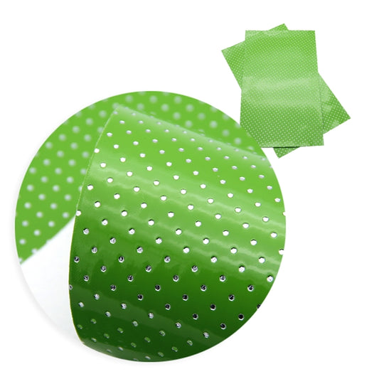 Green Silver Spots ~ Textured Metallic Faux Leather