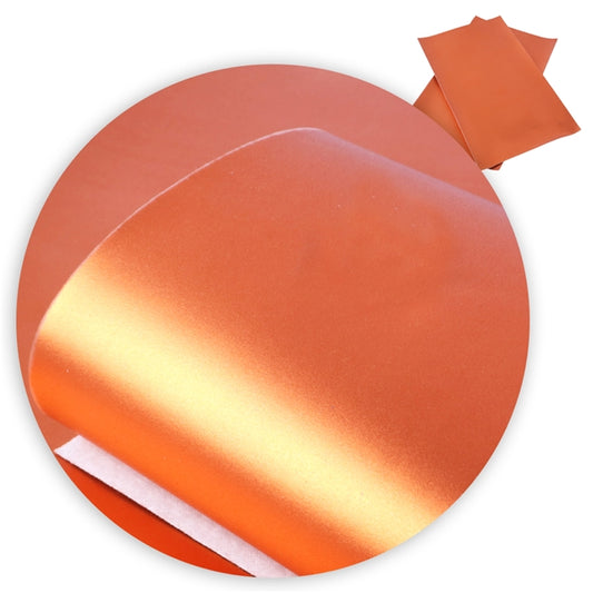 METALLIC MATTE ~ Orange Pearl Faux Leather