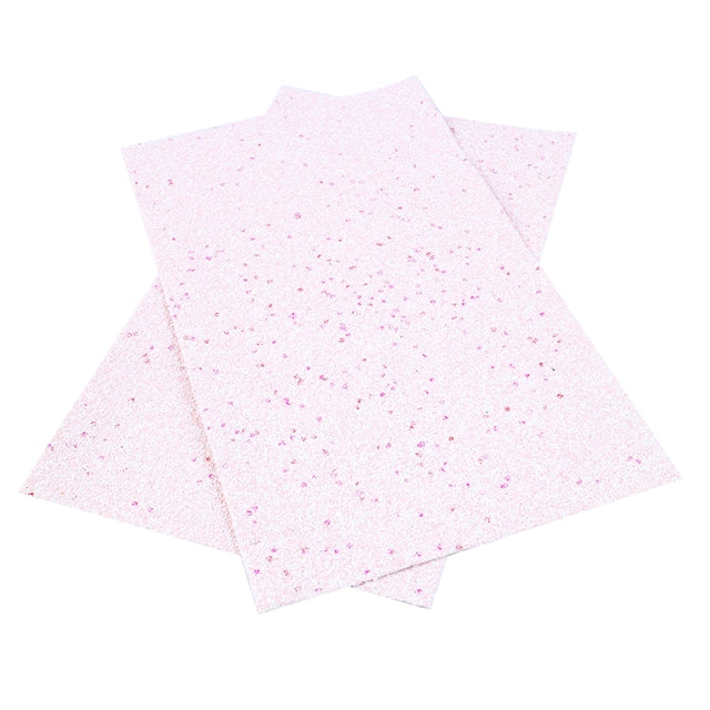 Frosted Powder Pink ~ Chunky Glitter Faux Leather Fabric Sheets ~ 20x34cm