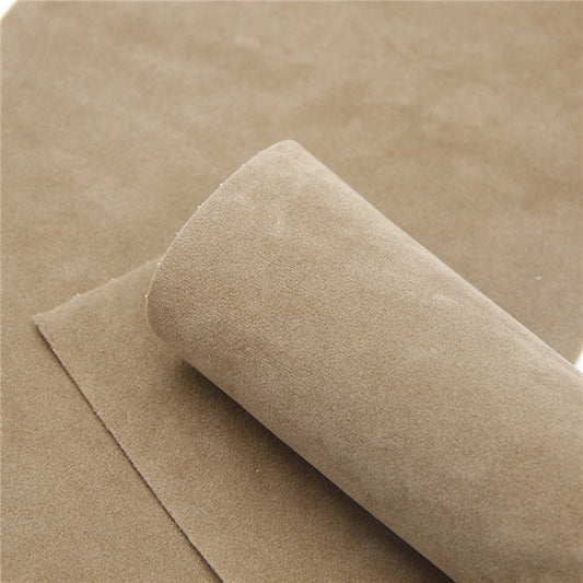 Luxe DOUBLE SIDED Suede Nubuck Faux Leather Sheets ~ Light Tortilla Brown