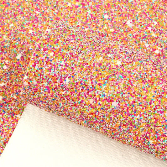 • Orange Sprinkles • Chunky Glitter Bow Making & Craft Sheets