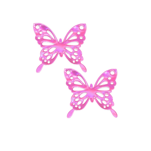 Faux Leather Butterfly Embellishment Applique Bow Centres x 1