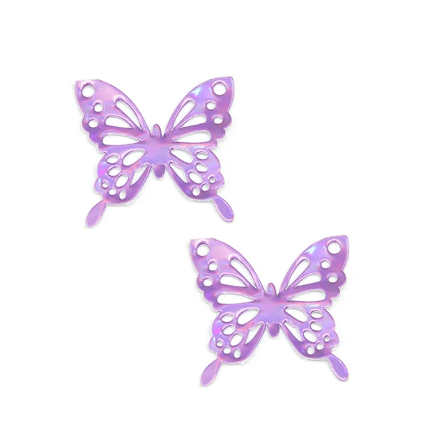 Faux Leather Butterfly Embellishment Applique Bow Centres x 1