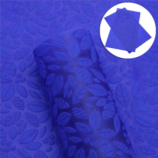 Embossed Flowers • Royal Blue • Thin Floral Craft Fabric