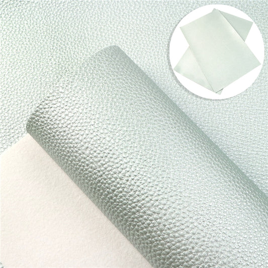 Mint Green Pearl ~ Faux Leather Fabric Sheets
