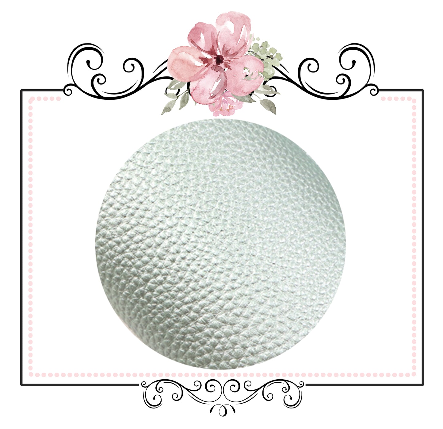 Mint Green Pearl ~ Faux Leather Fabric Sheets