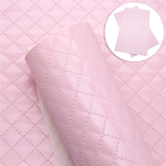 Quilted Pink Faux Leather ~ 0.80mm