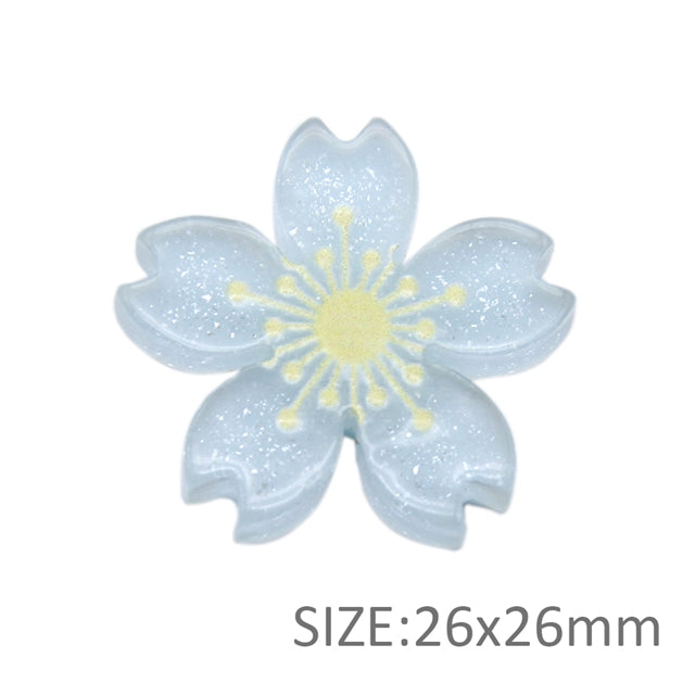• Sakura • Flatback Resin Embellishment Bow Centres • 5 Colours 2 pieces