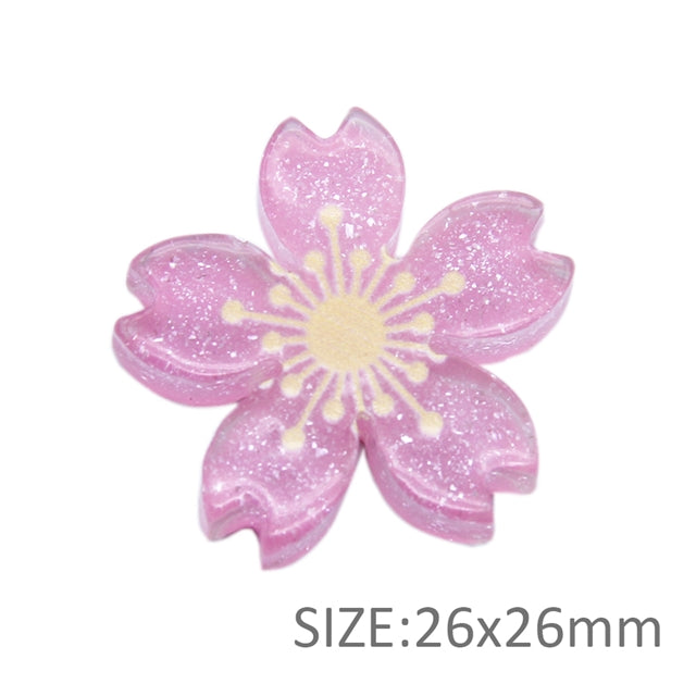 • Sakura • Flatback Resin Embellishment Bow Centres • 5 Colours 2 pieces
