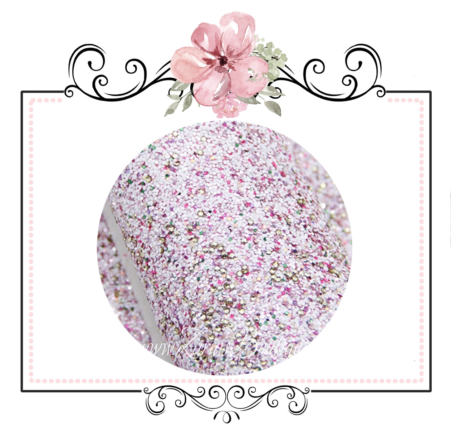 Fairytale Pink Kiss ~ Glitter Canvas Craft Fabric Sheets