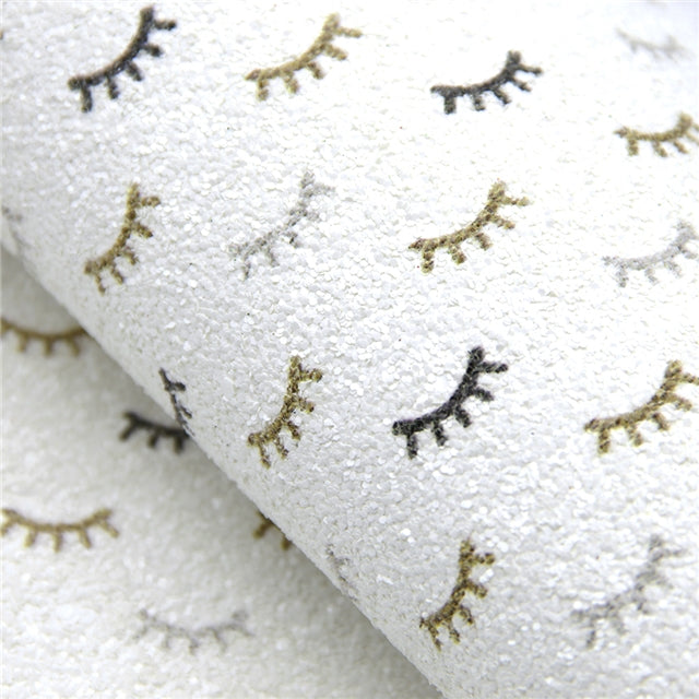 SALE Chunky Glitter Eyelashes ~ White Silver Gold Charcoal Lashes
