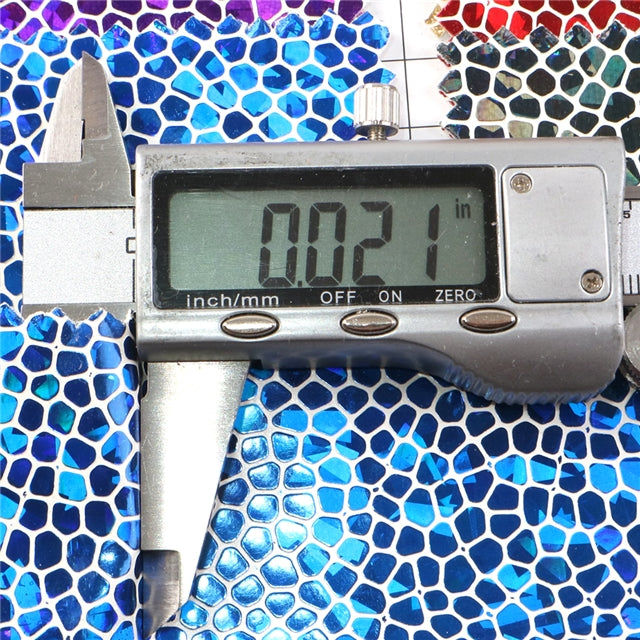 Mosaic Pattern Textured Faux Leather ~ Blue