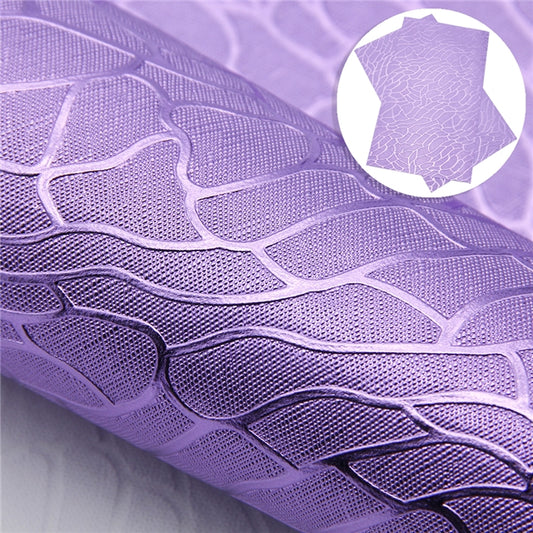 SALE Embossed Flutter Wing • Metallic Purple Textured Craft Fabric