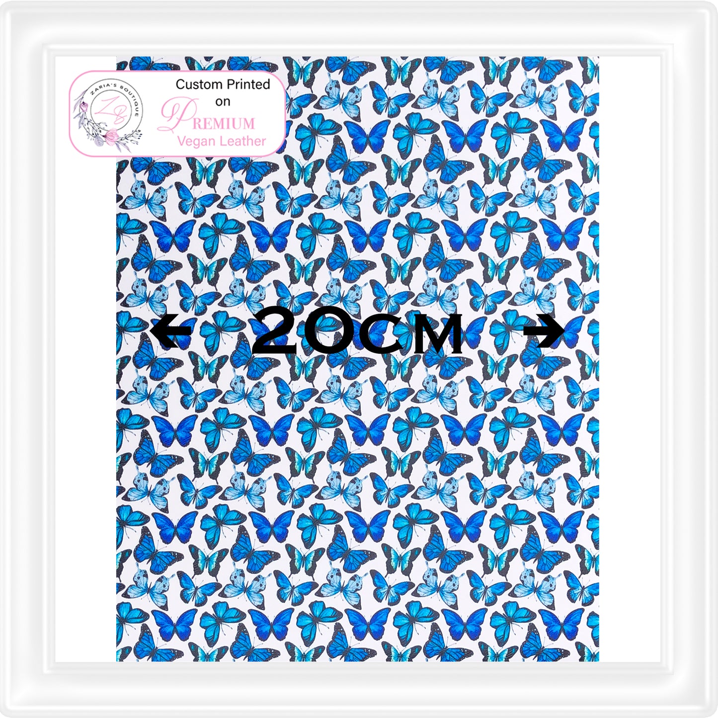 ⋅ Butterfly Bliss ⋅ Custom Printed Vegan Faux Leather ⋅