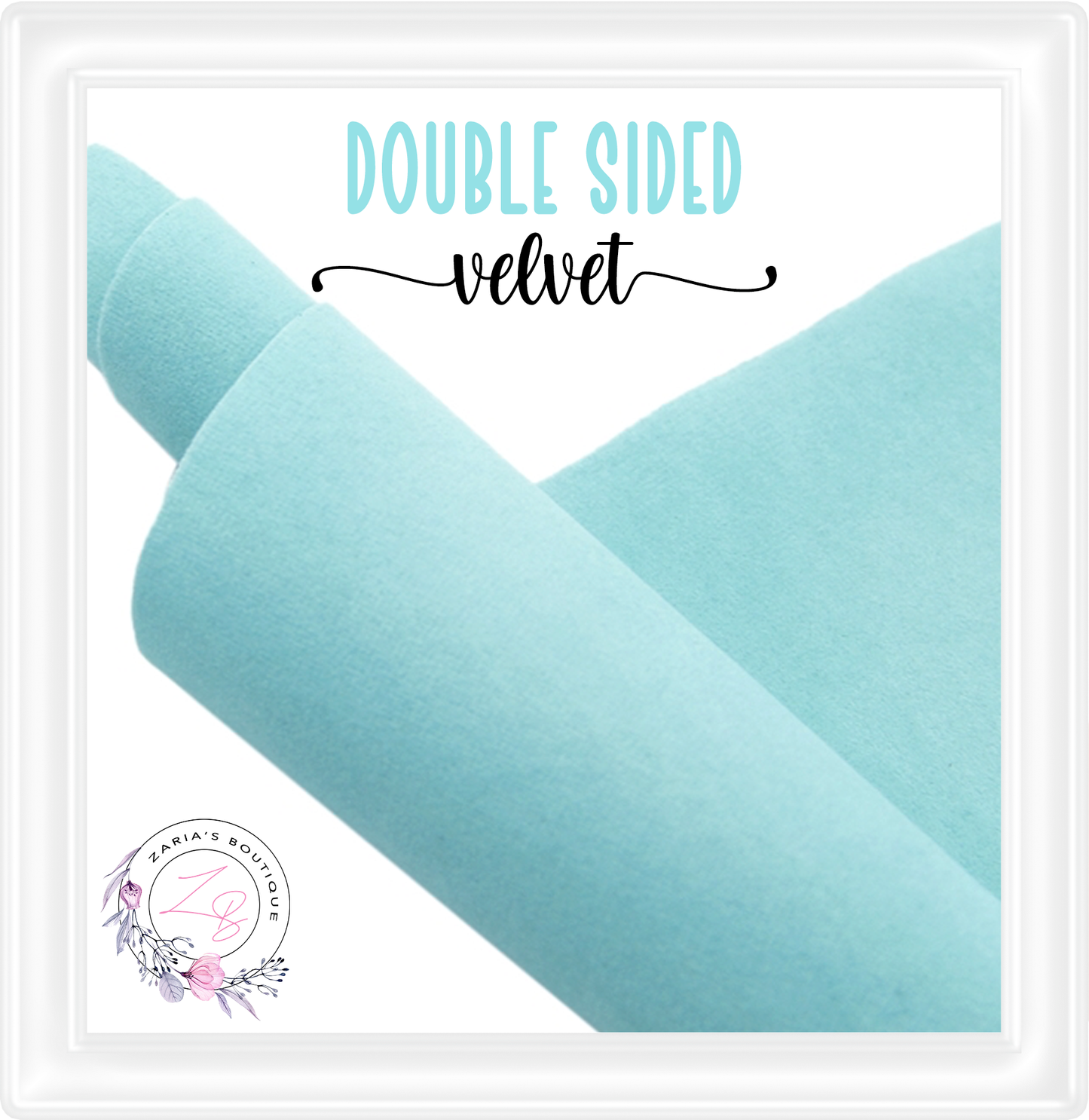 ⋅ Double-Sided Velvet ⋅ AQUA ⋅ 0.88mm ⋅