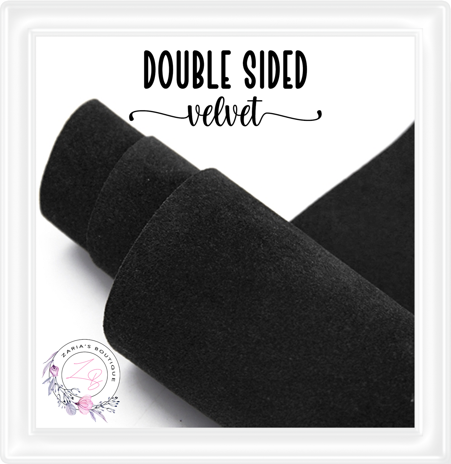 ⋅ Double-Sided Velvet ⋅ BLACK ⋅ 0.88mm ⋅