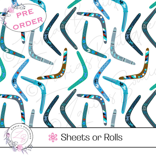 ⋅ Purple & Aqua Aussie Animals ⋅ Custom Luxe Vegan Faux Leather ⋅ Sheets or Rolls! ⋅