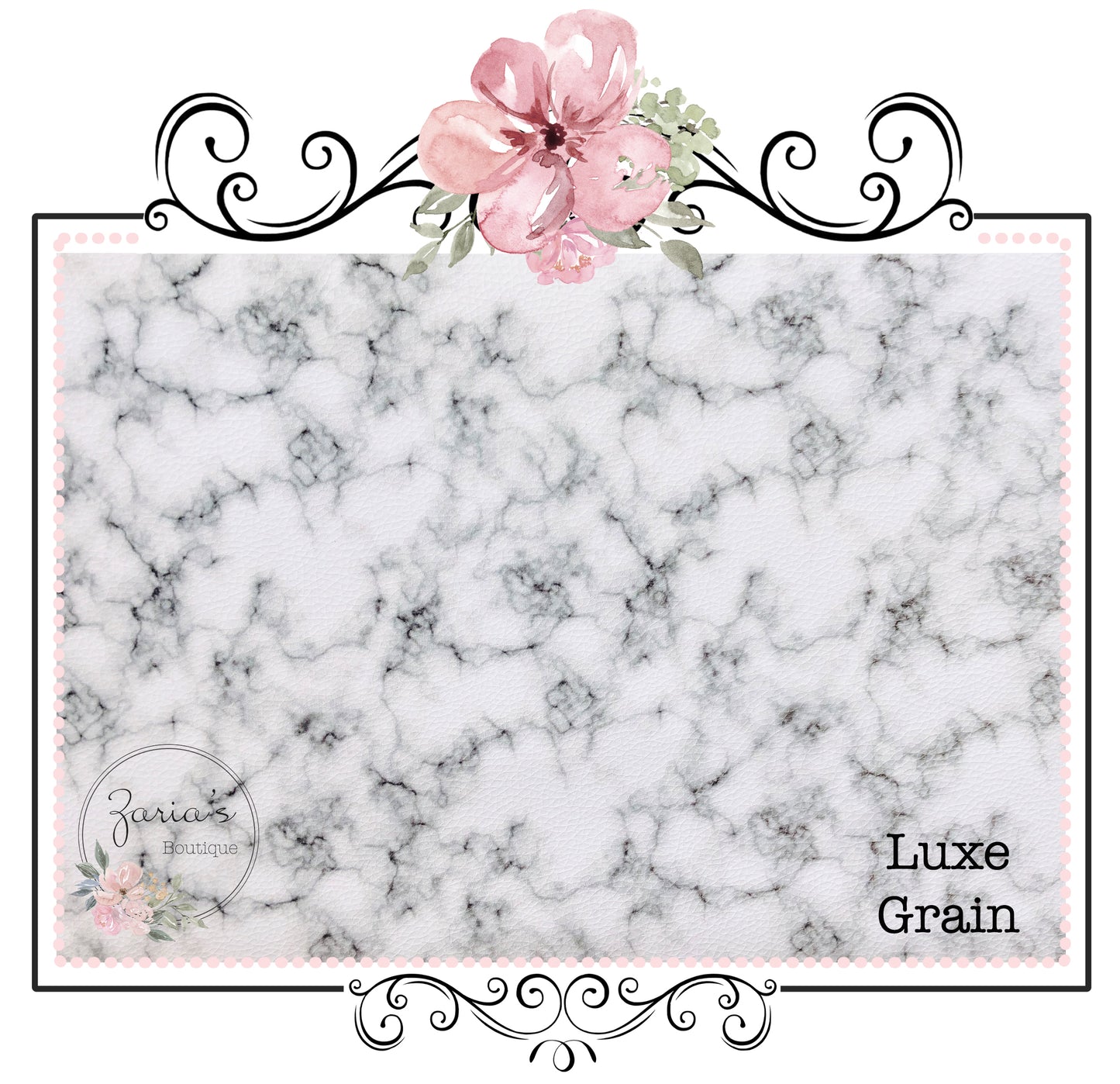 SALE Calacutta Marble ~ White Grey Black Vein Luxe Grain Ethical Vegan Faux Leather